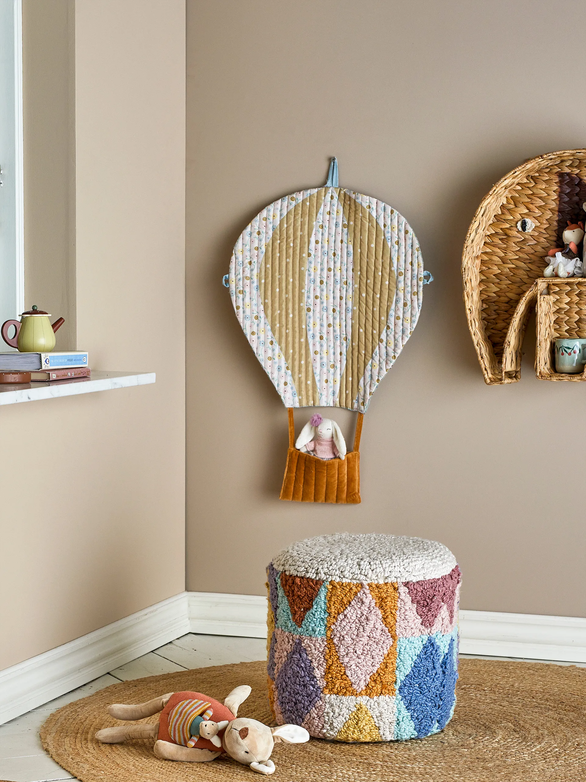 Miaki puff 30xØ30 cm, Grå Bloomingville