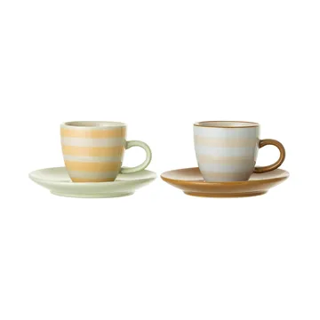 Miami kopp med asjett 2 deler 6 cm - Bloomingville