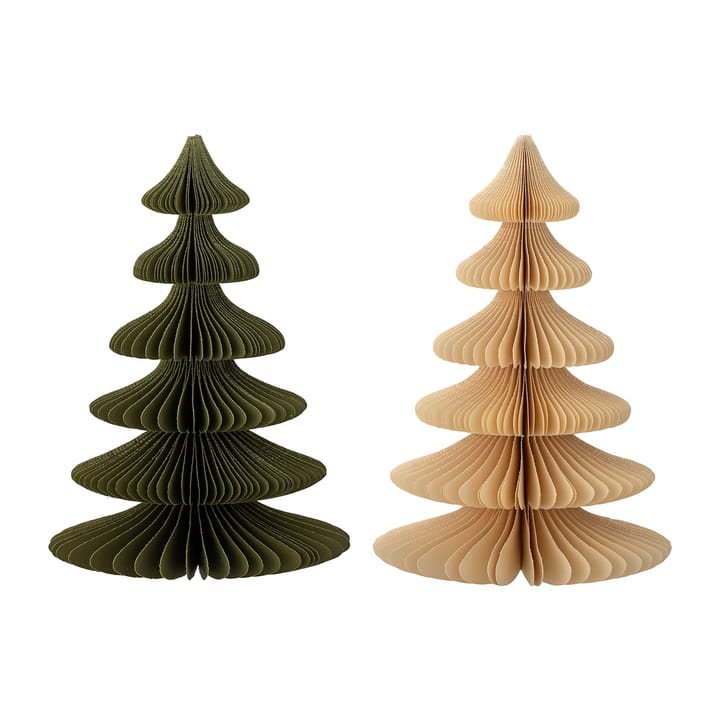 Milan dekorasjon juletre 2-pakning 22,5 cm - Green - Bloomingville