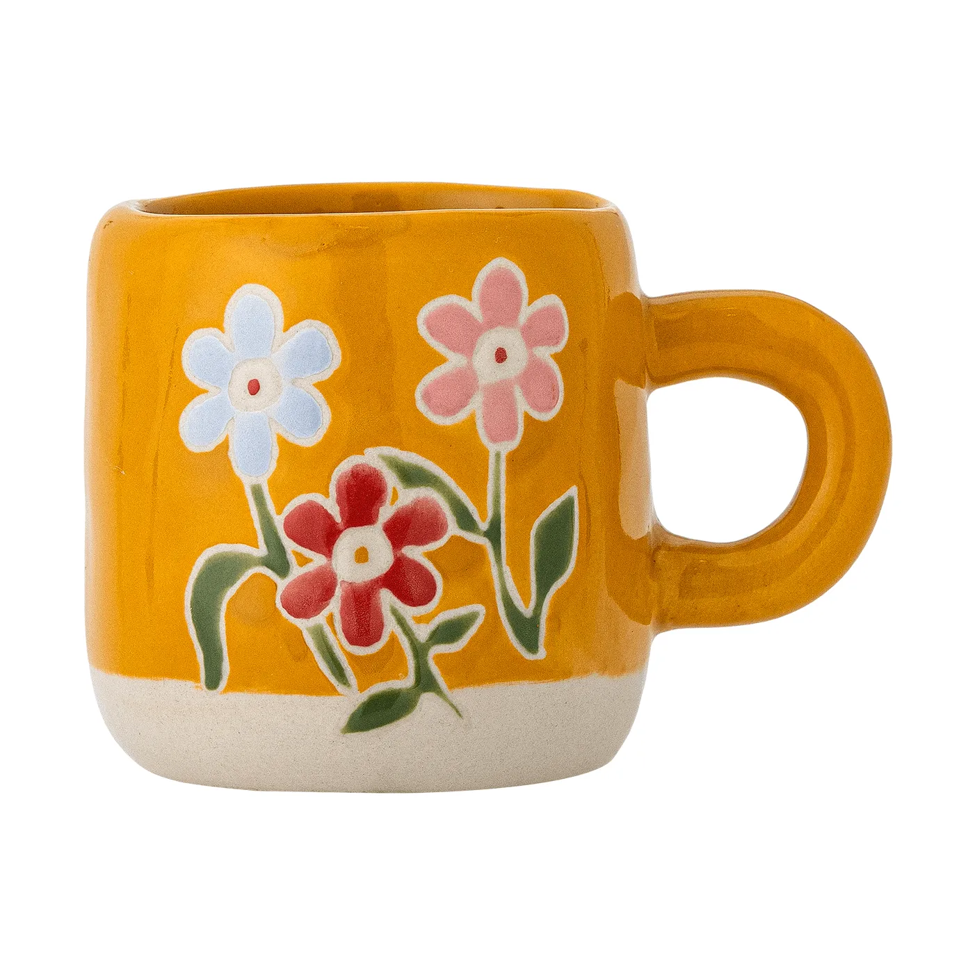 Millie kopp 11 cl, Gul, blomster Bloomingville