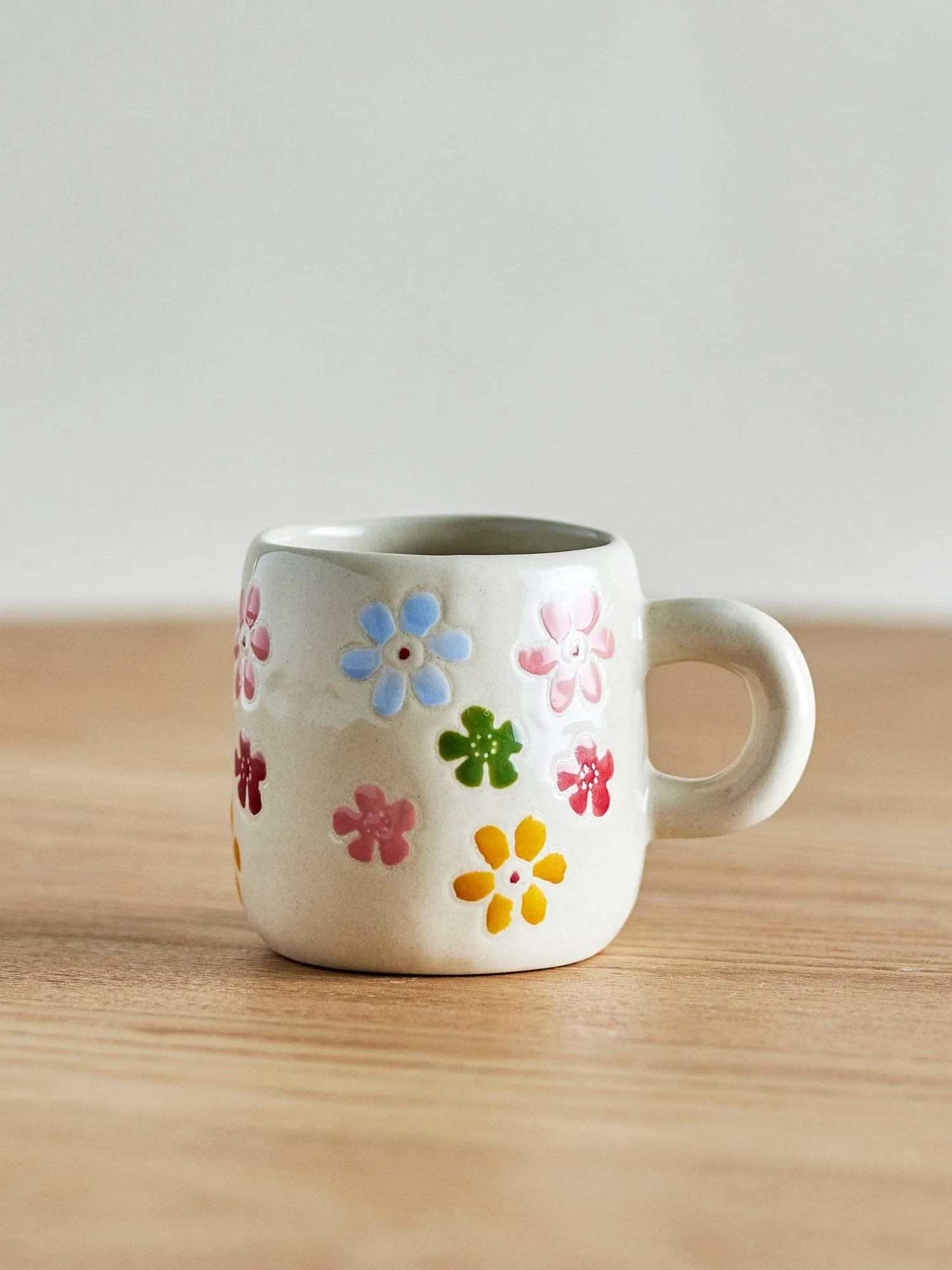Millie kopp 11 cl, Hvit, blomster Bloomingville