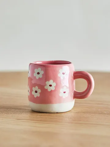Millie kopp 11 cl - Rosa, blomster - Bloomingville