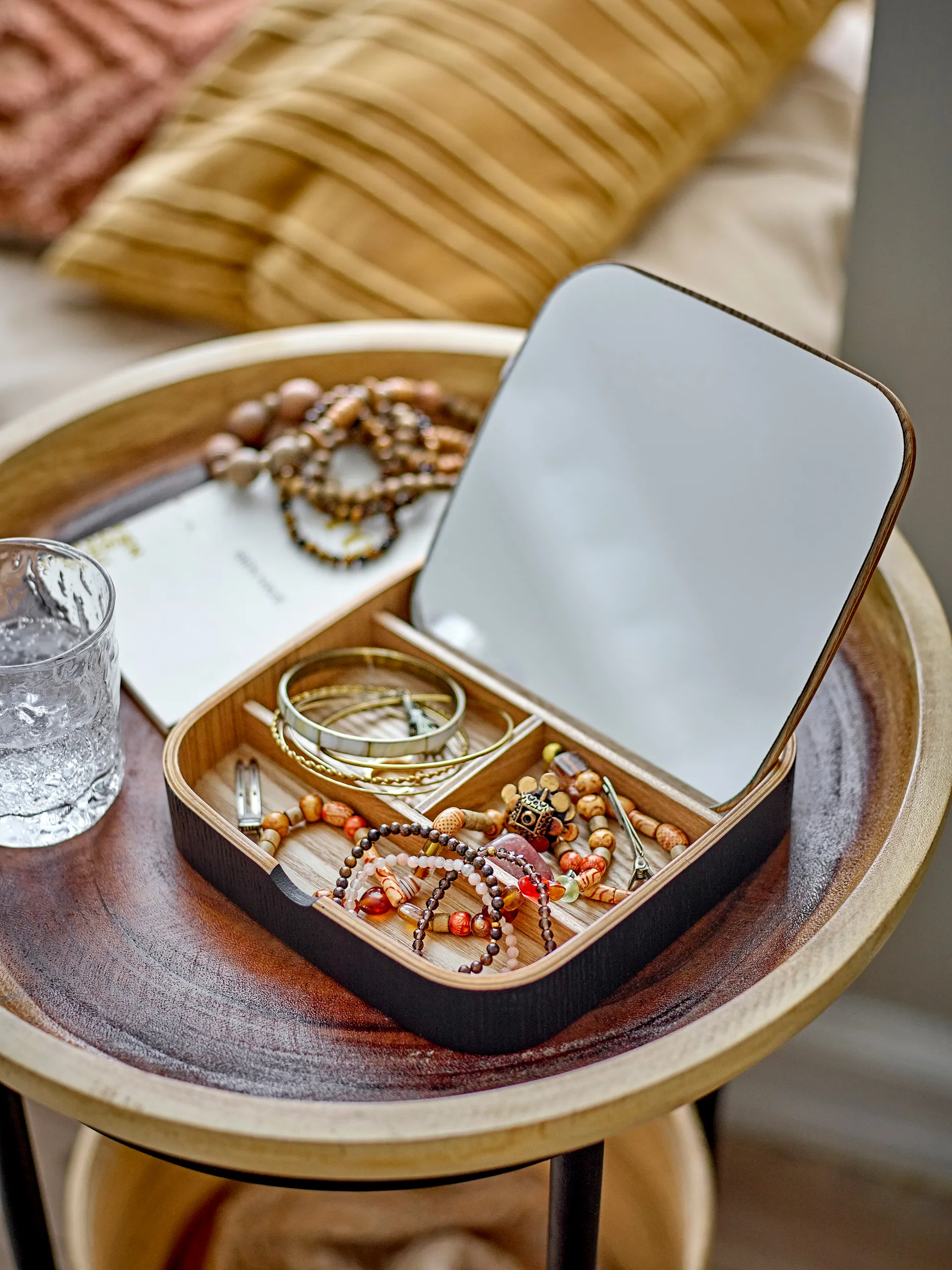 Mimmi bordspeil 19x19 cm, Black-oak Bloomingville