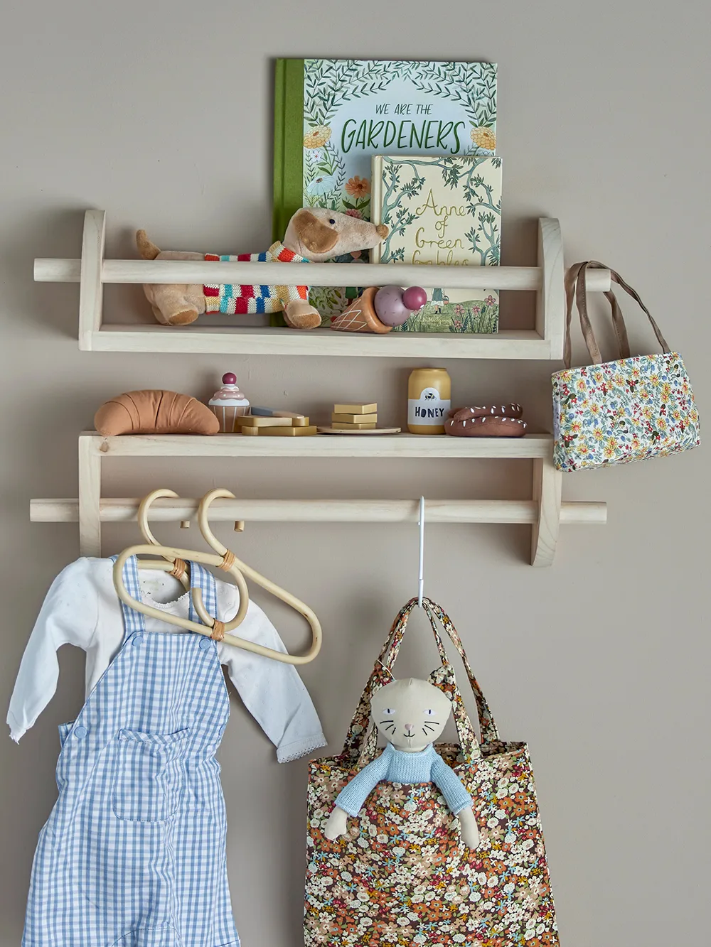 Mingus vegghylle 14x60 cm, Natur Bloomingville