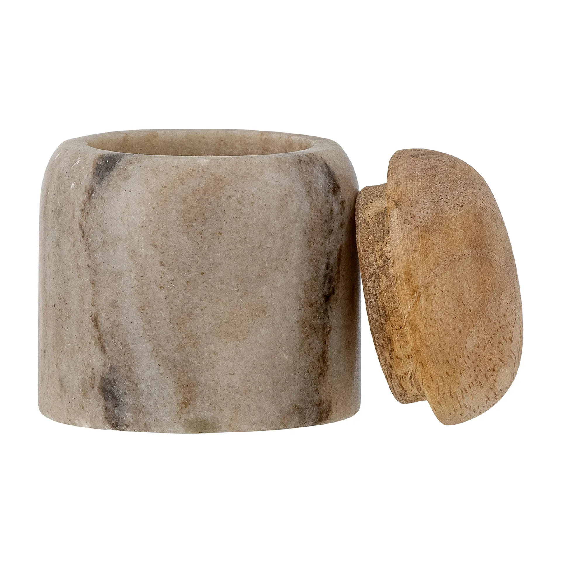 Payana oppbevaringsboks med lokk Ø 6 x 7 cm, Marmor-mangotre Bloomingville