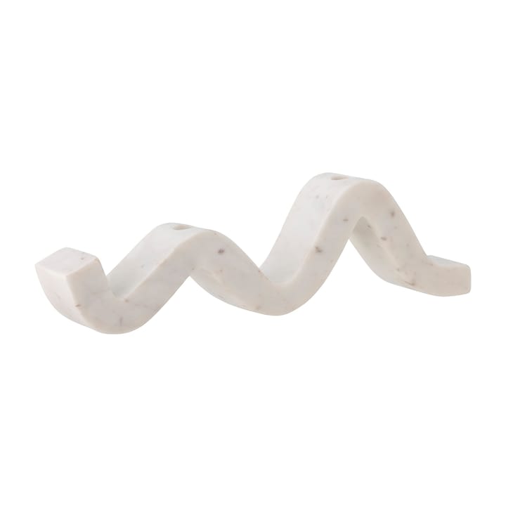 Peggy lysestake 37 cm - Hvit marmor - Bloomingville
