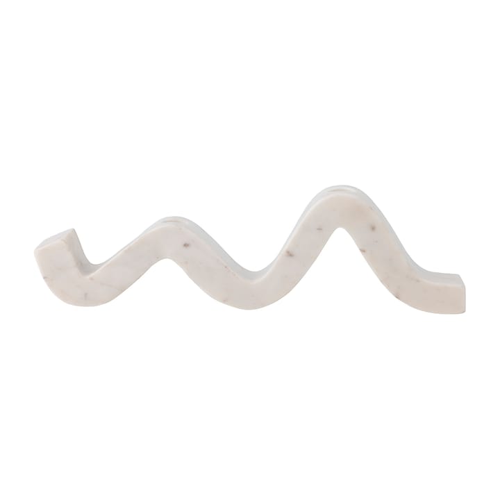 Peggy lysestake 37 cm - Hvit marmor - Bloomingville