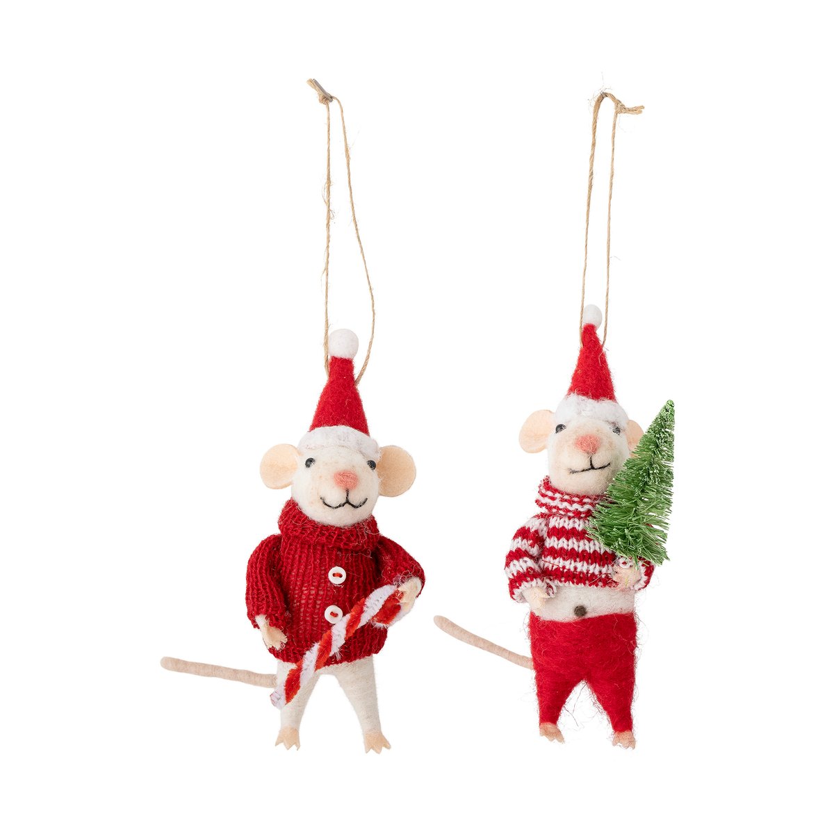 Bloomingville Peo juletrepynt ull 2 deler Julelue