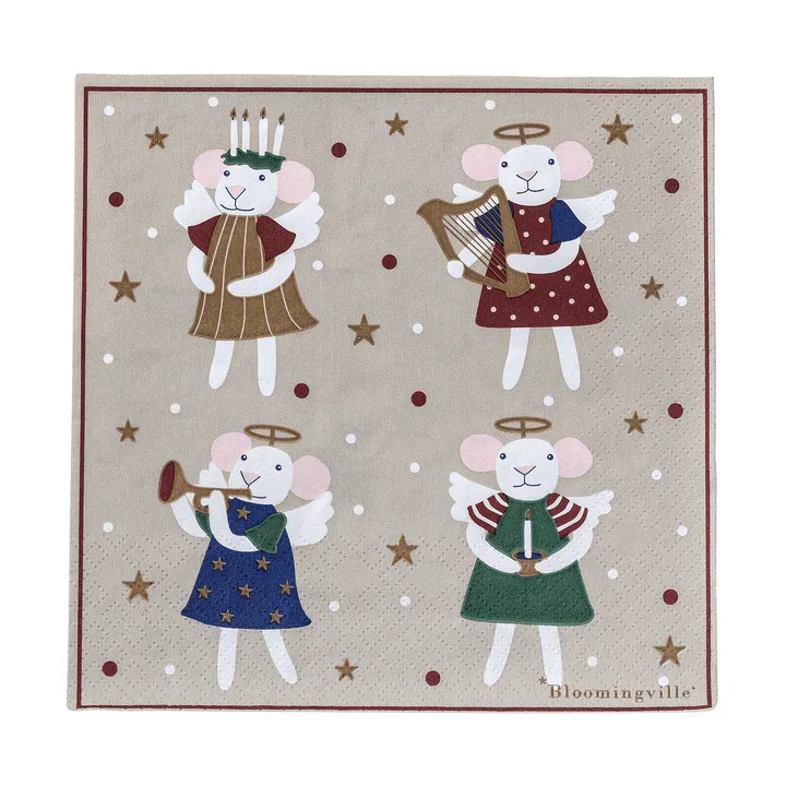 Peo papirserviett - Multi, 33x33 cm - Bloomingville