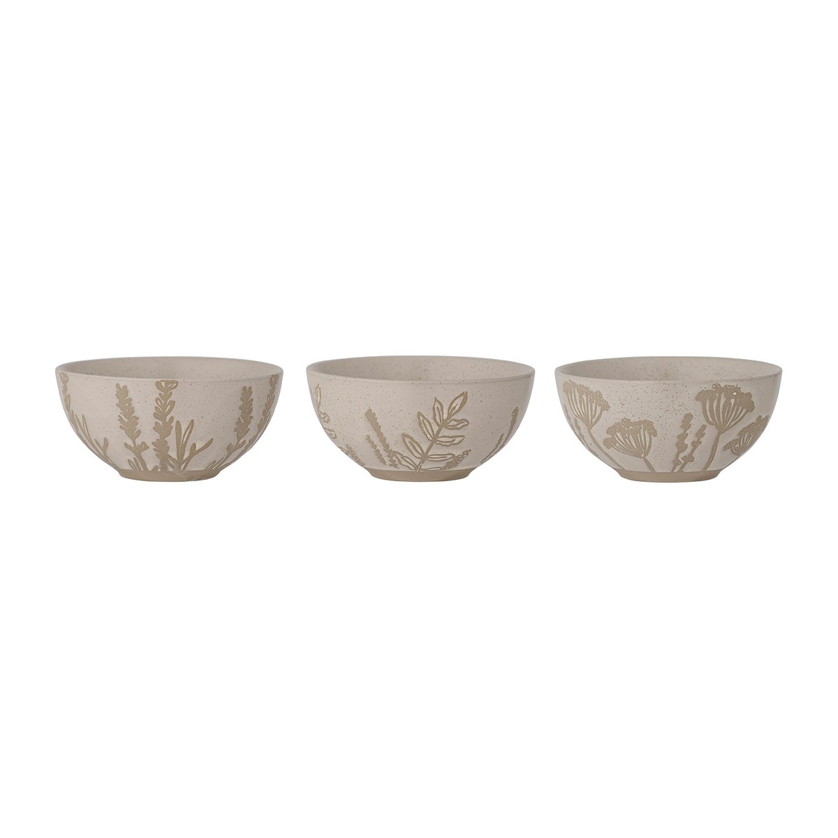 Bloomingville Primrose skål Ø 11,5 cm 3 deler Natur