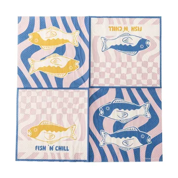 Remy papirlommetørkle 20-pakning - Blå - Bloomingville