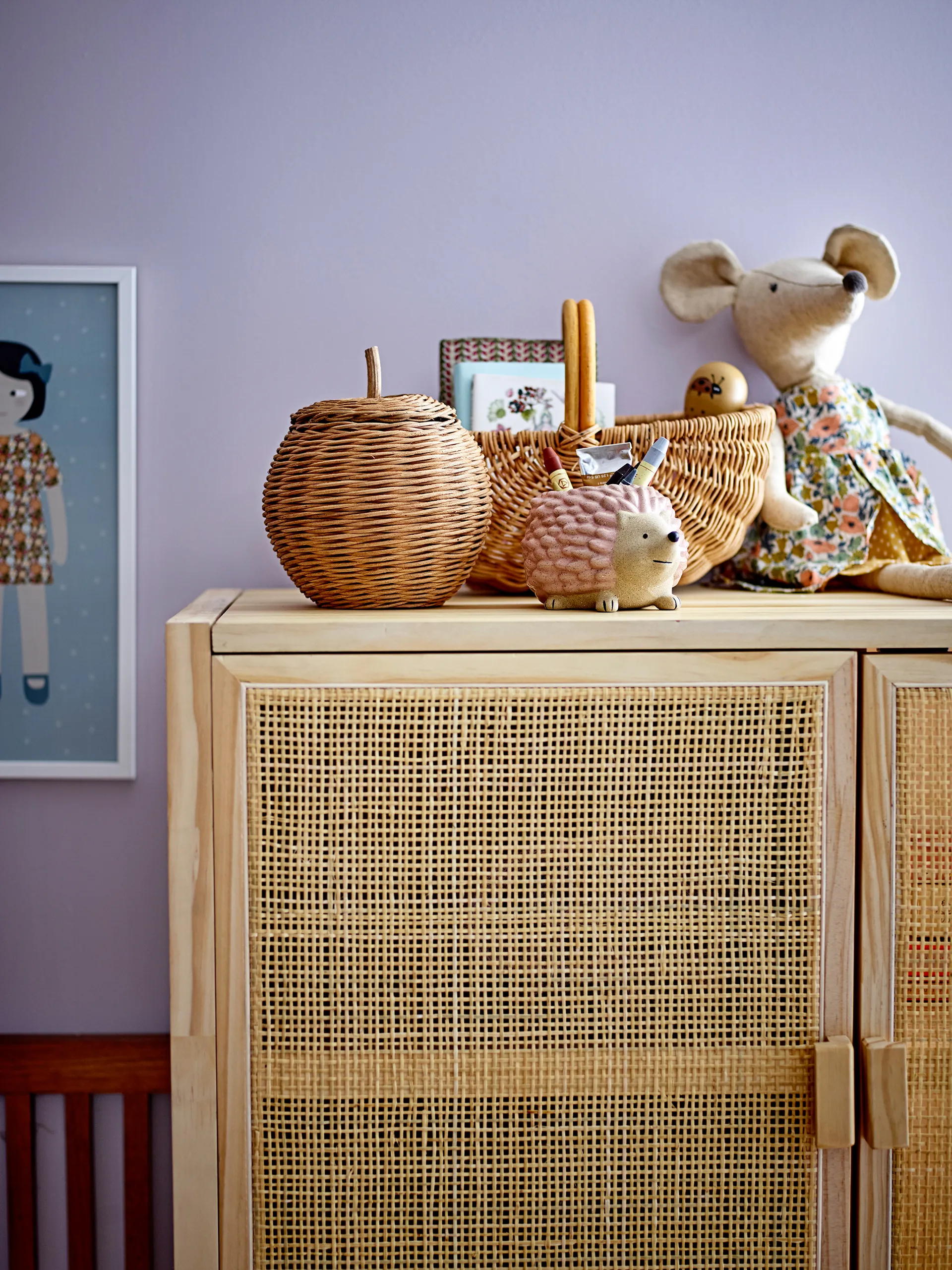 Rosette oppbevaringskurv med lokk Ø 18 cm, Brun Bloomingville