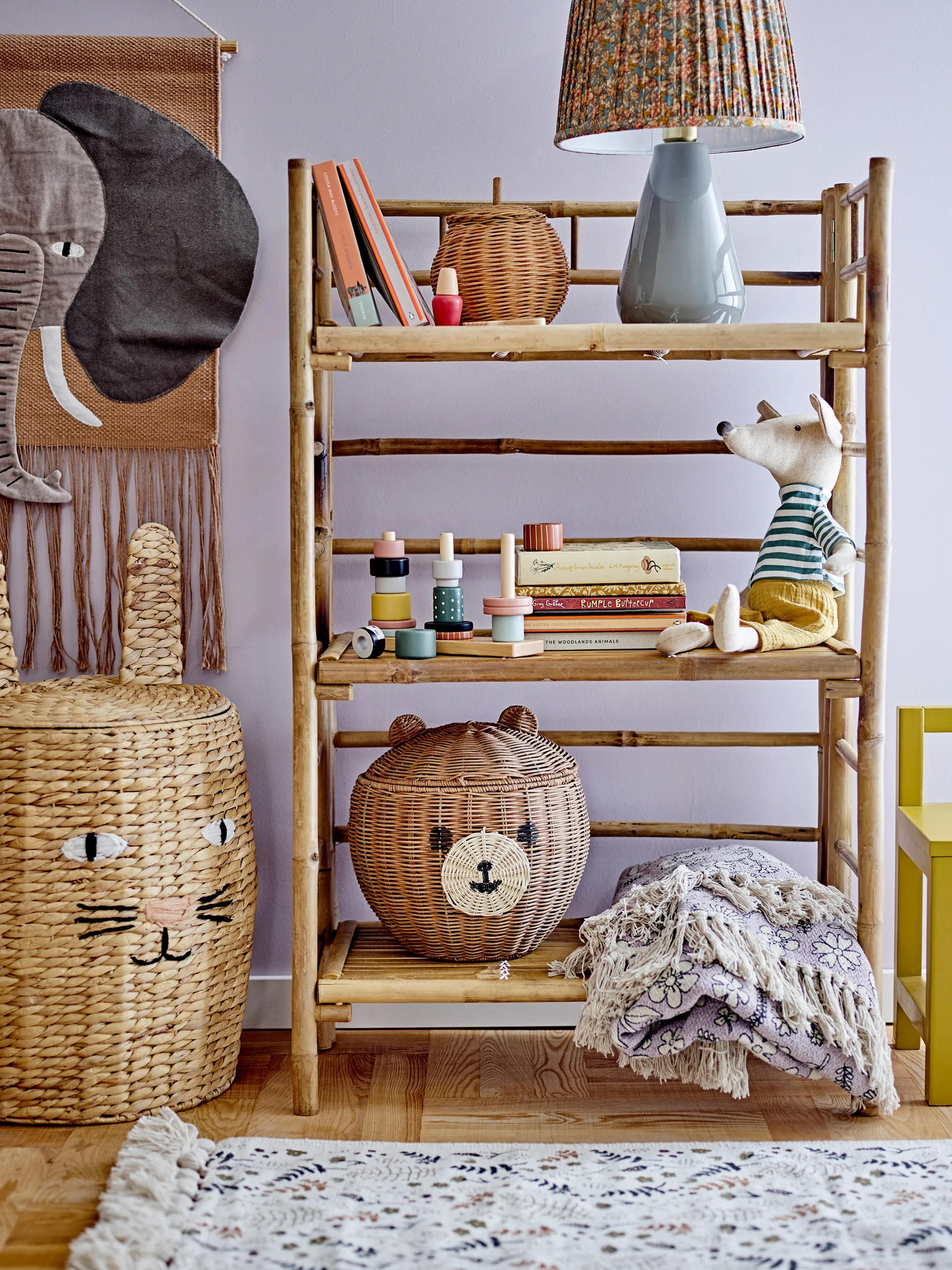 Rosette oppbevaringskurv med lokk Ø 18 cm, Brun Bloomingville