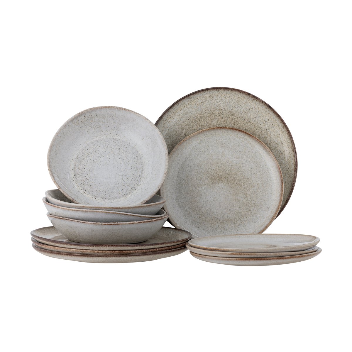 Bloomingville Sandrine servise 12 deler Natur