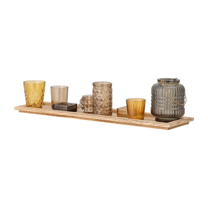 Sanga brett med telysholdere 9 deler, Brown Bloomingville