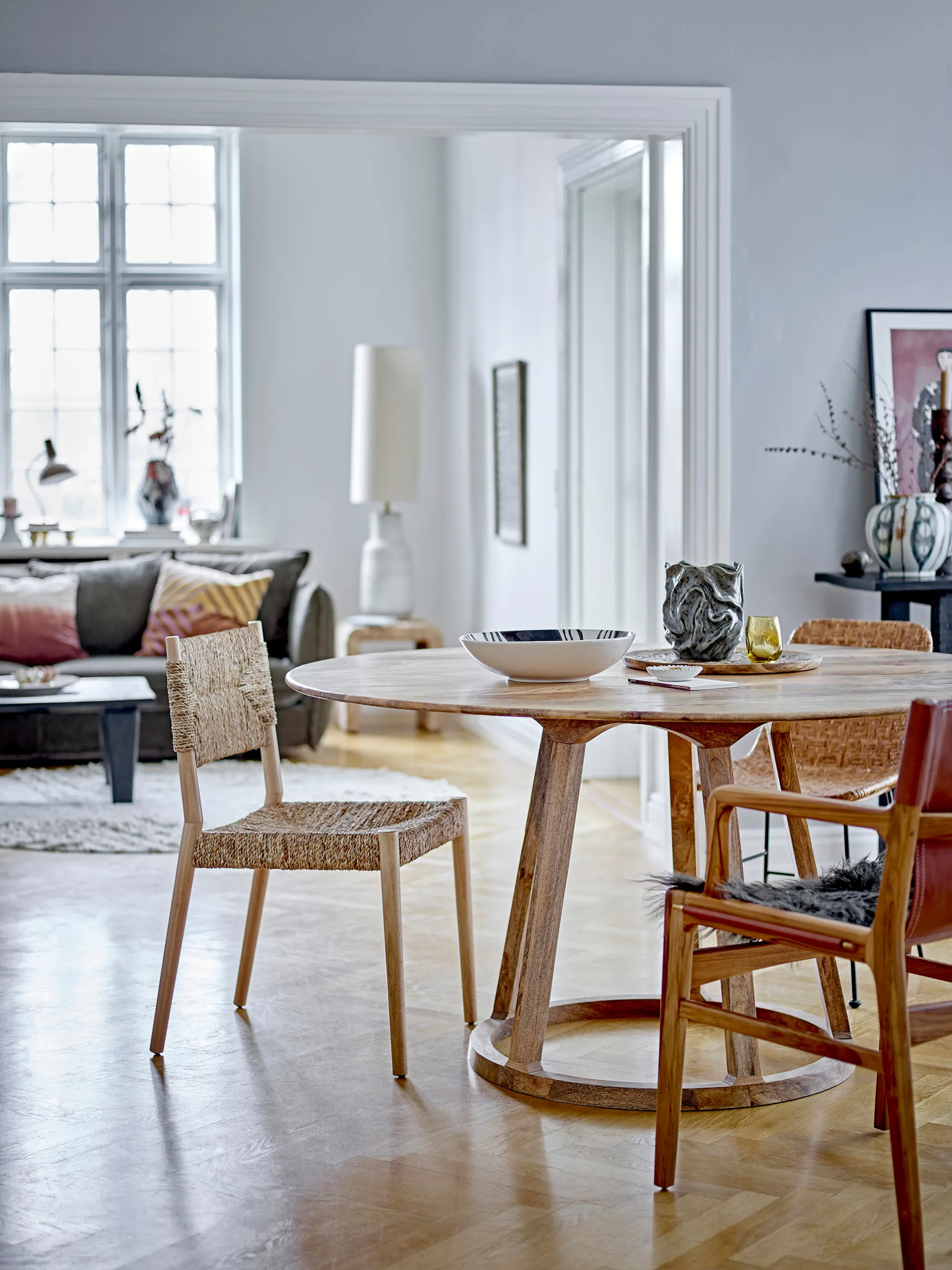 Saran stol vevd rygg og sete, Natur Bloomingville