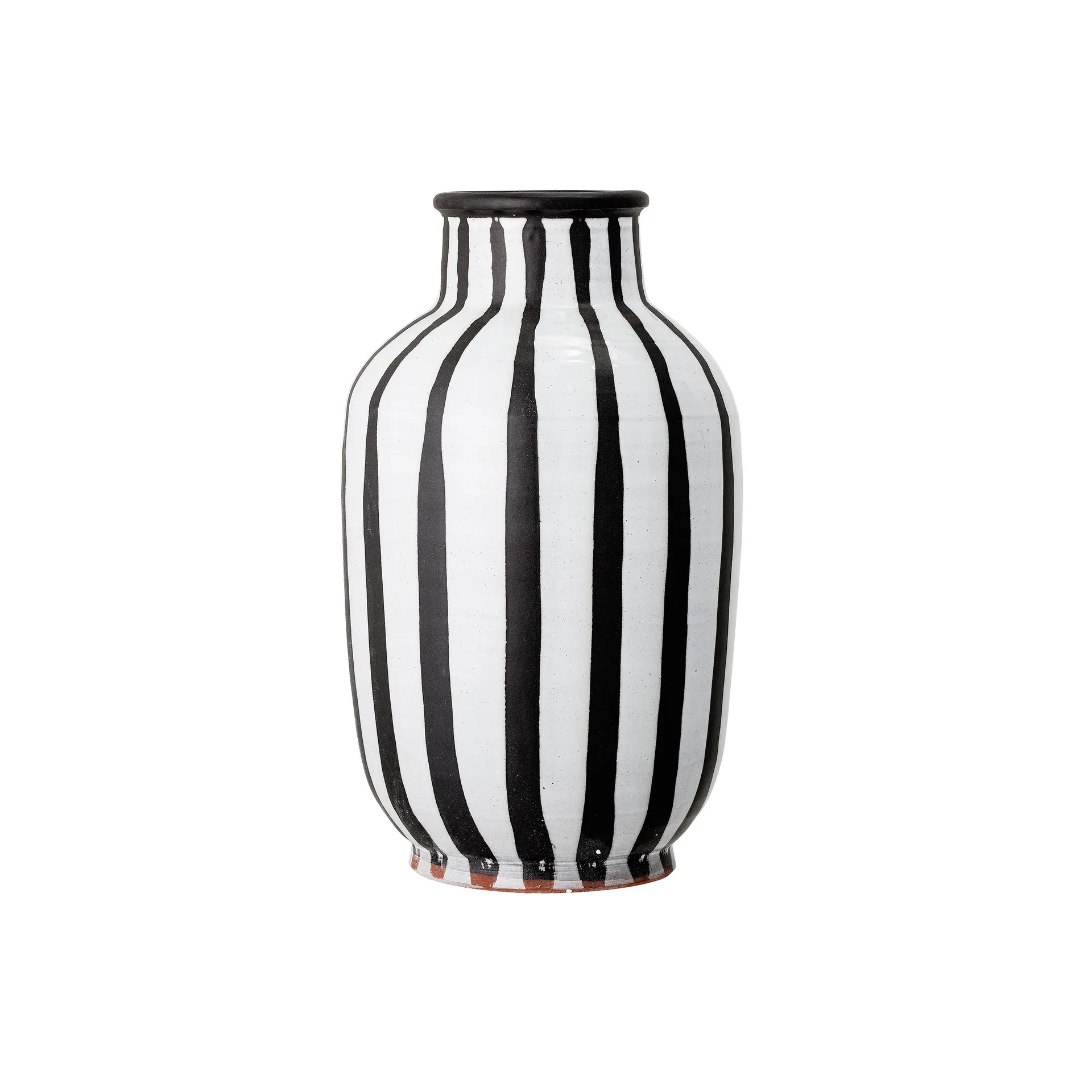 Schila vase terrakotta 44 cm, Svart-hvit Bloomingville