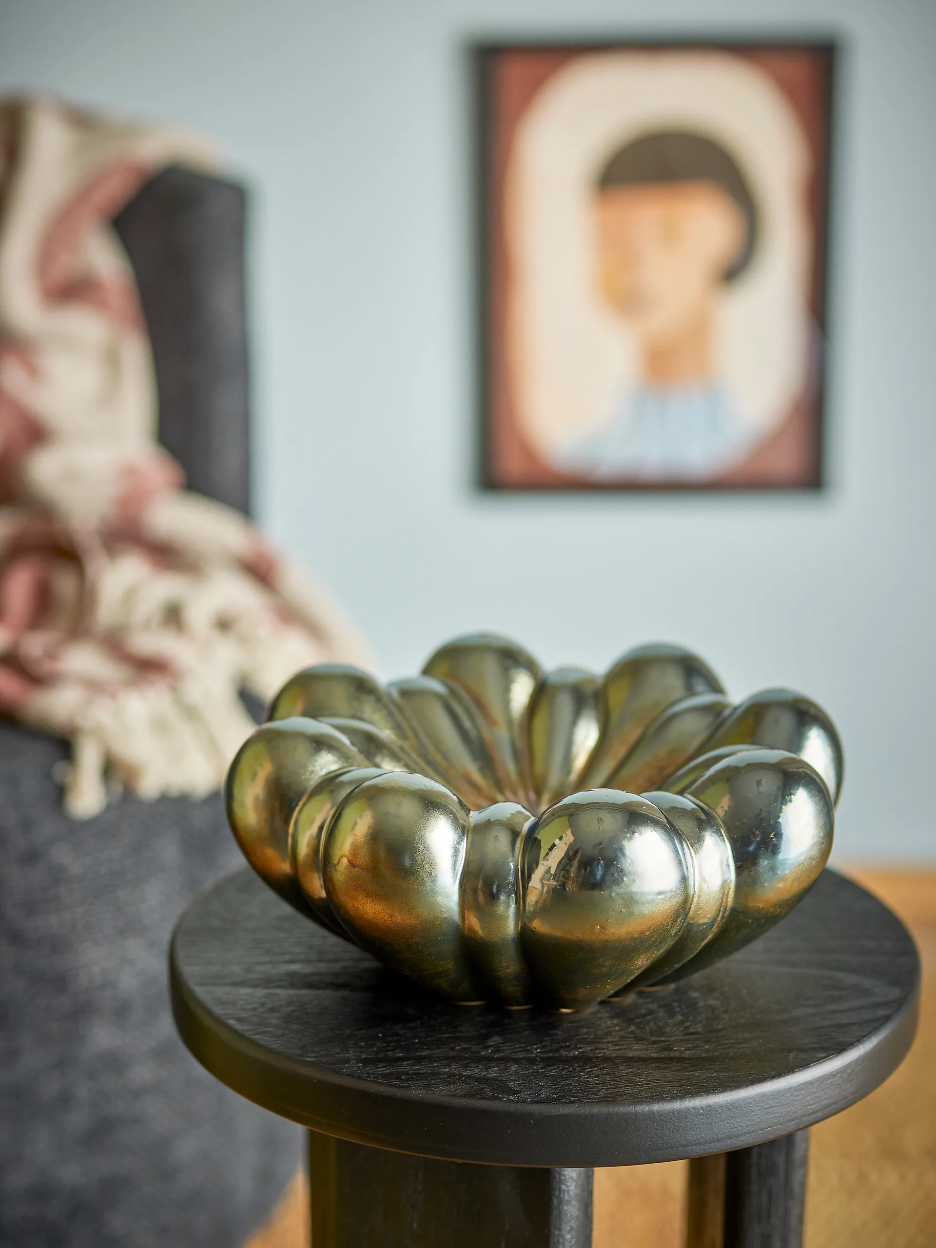 Sheeran skål Ø31 cm, Sølv Bloomingville