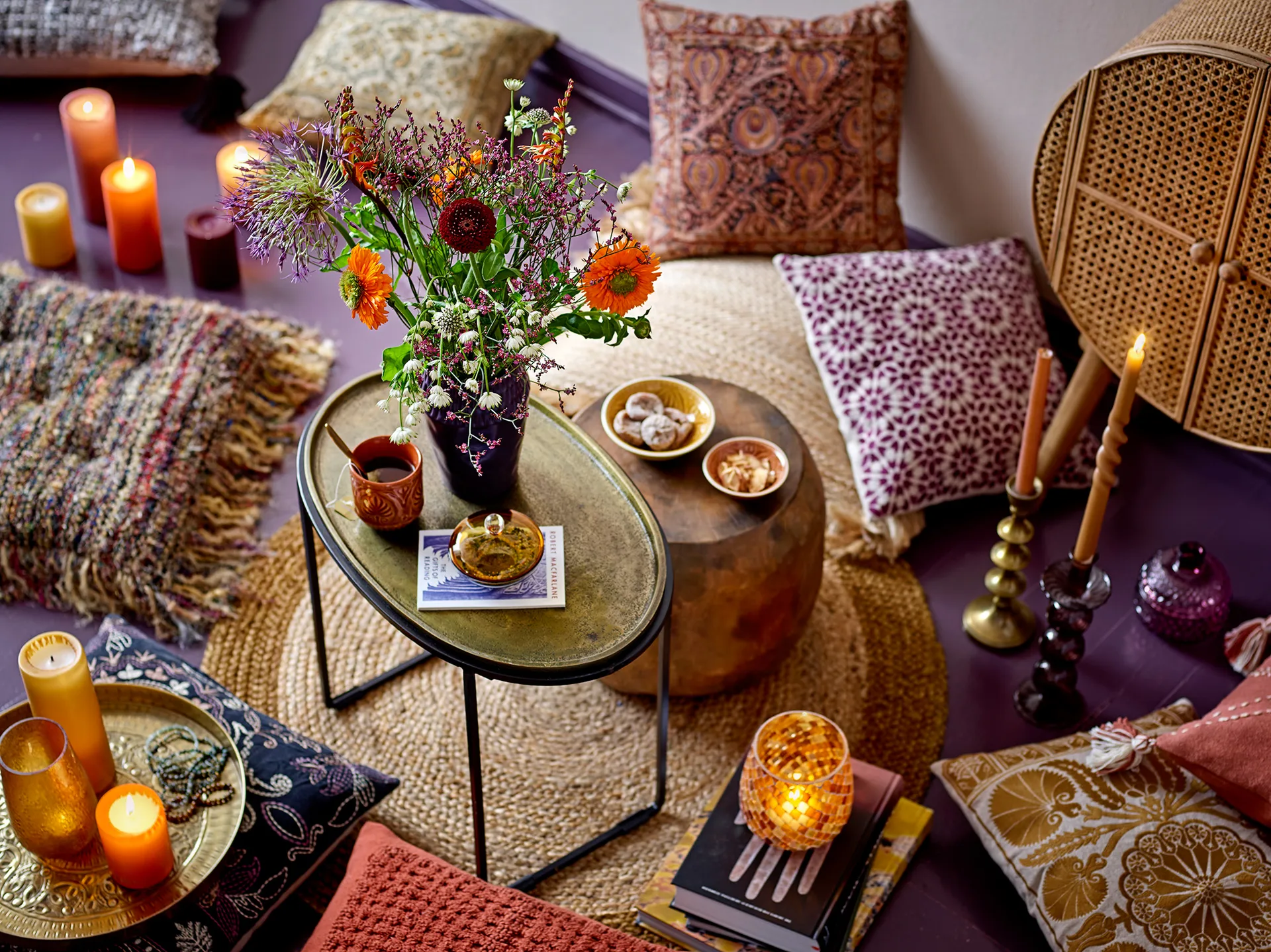 Shimmer lys 4-pakning, Brun Bloomingville