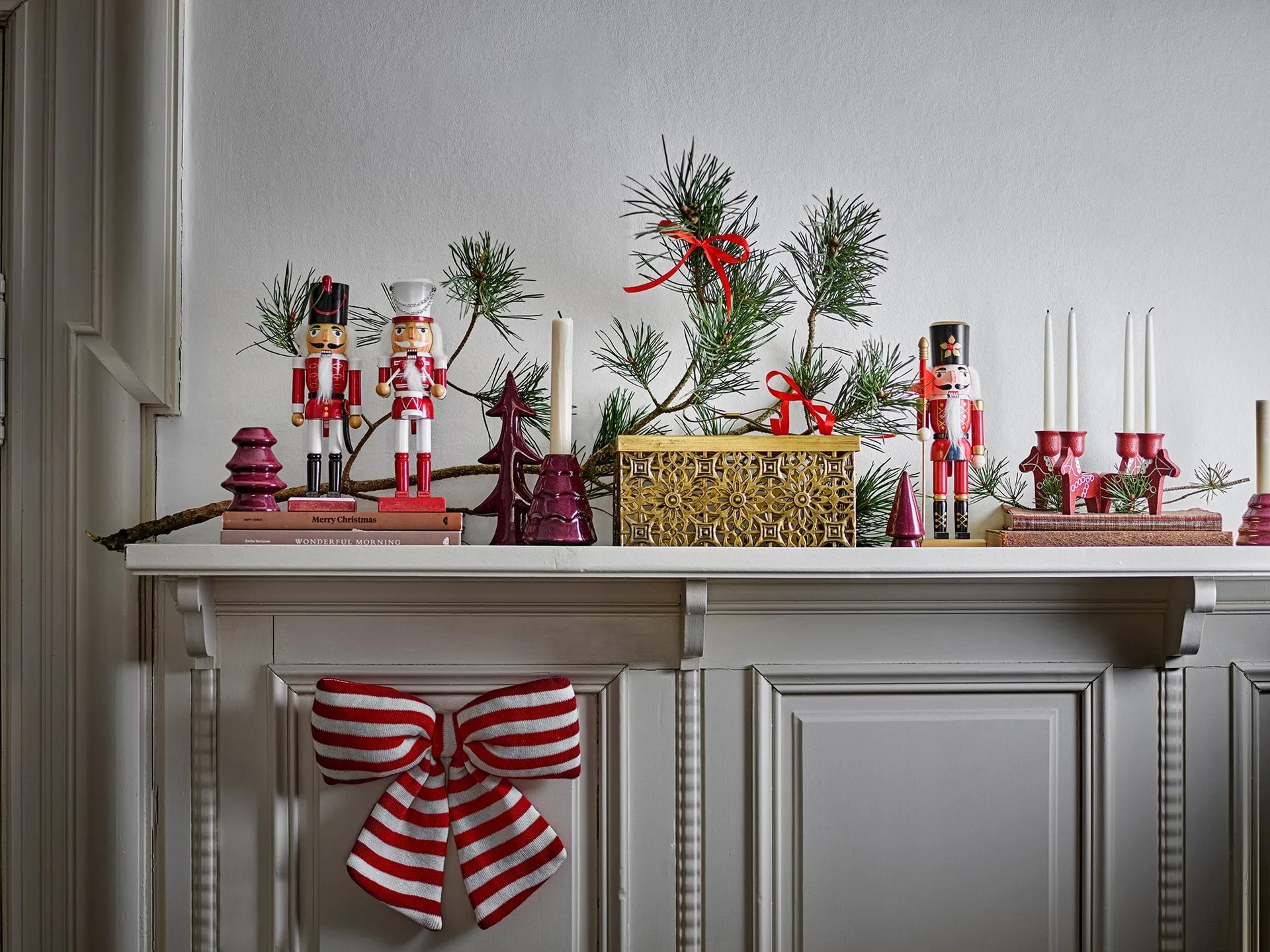 Siffer adventsstake, Rød, 23 cm Bloomingville