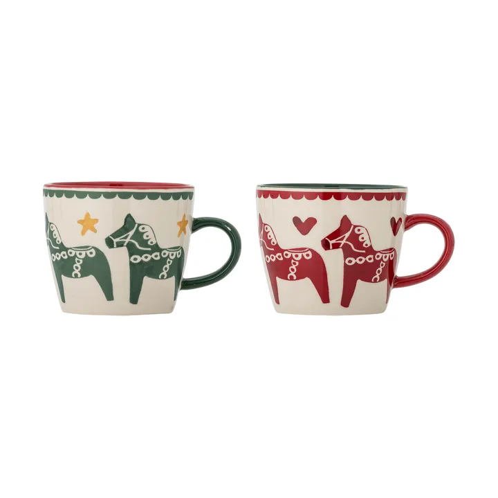 Siffer mugg - Multi, 2 deler, 30 cl - Bloomingville