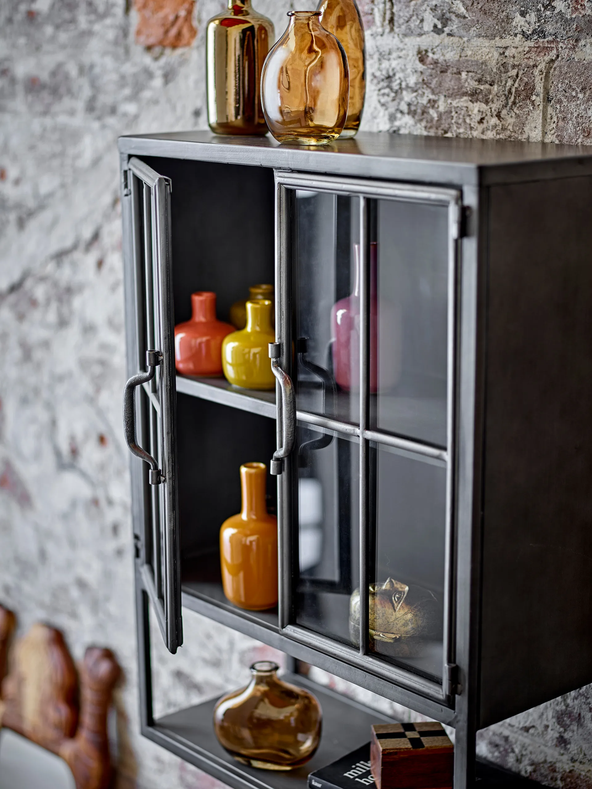 Sindre skap 46x21,5x61 cm, Black, metall Bloomingville