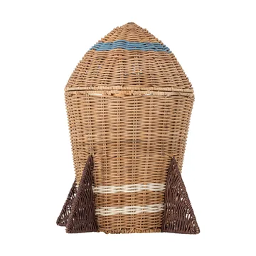 Space rattan kurv med lokk 31x35 cm - Natur - Bloomingville