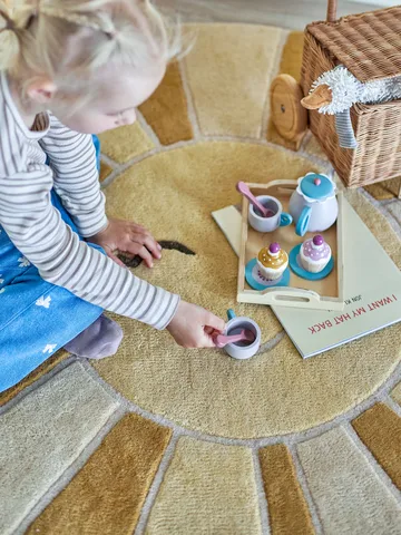 Sun ullteppe Ø110 cm - Gul - Bloomingville