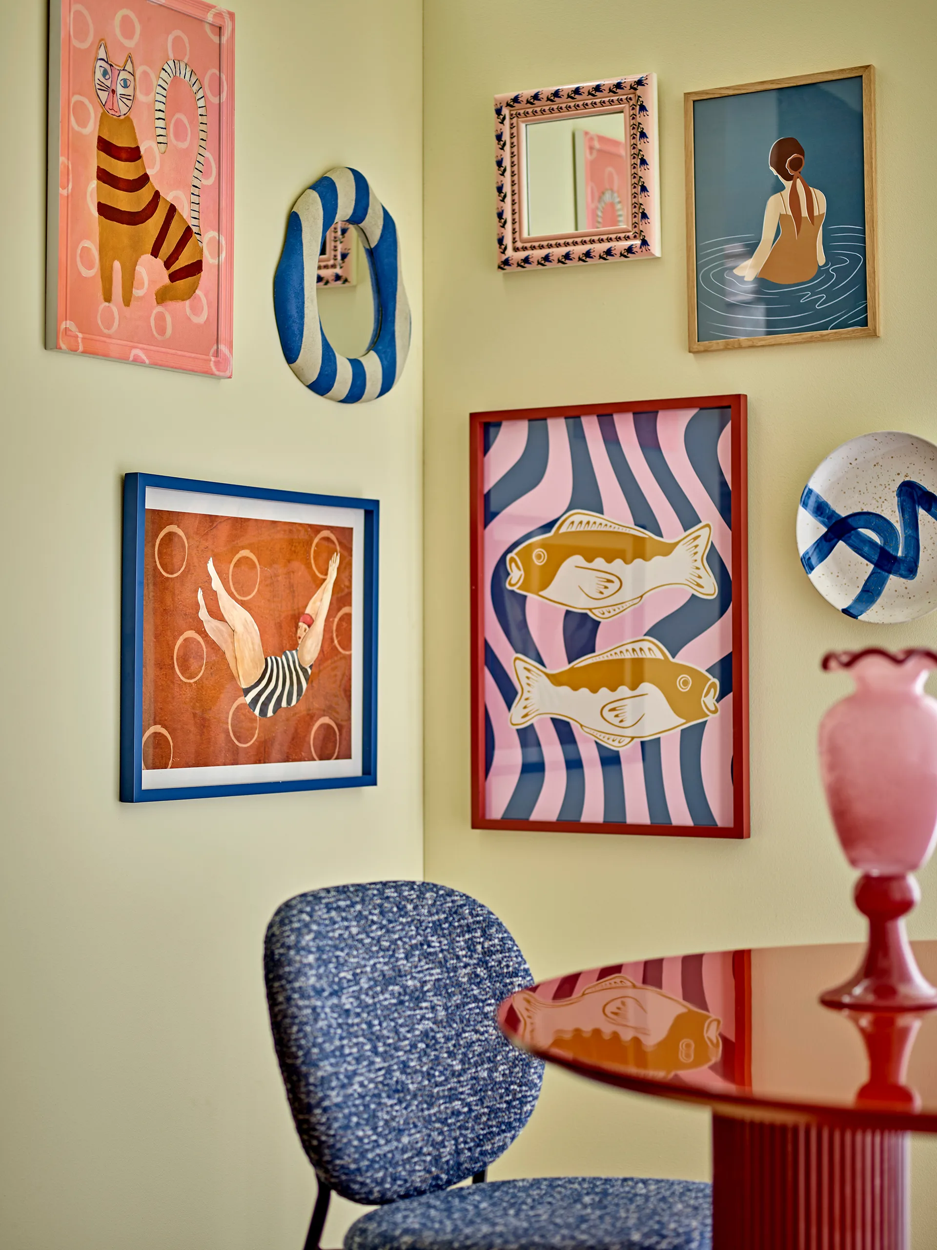 Svela illustrasjon med ramme 52x47 cm, Brun Bloomingville