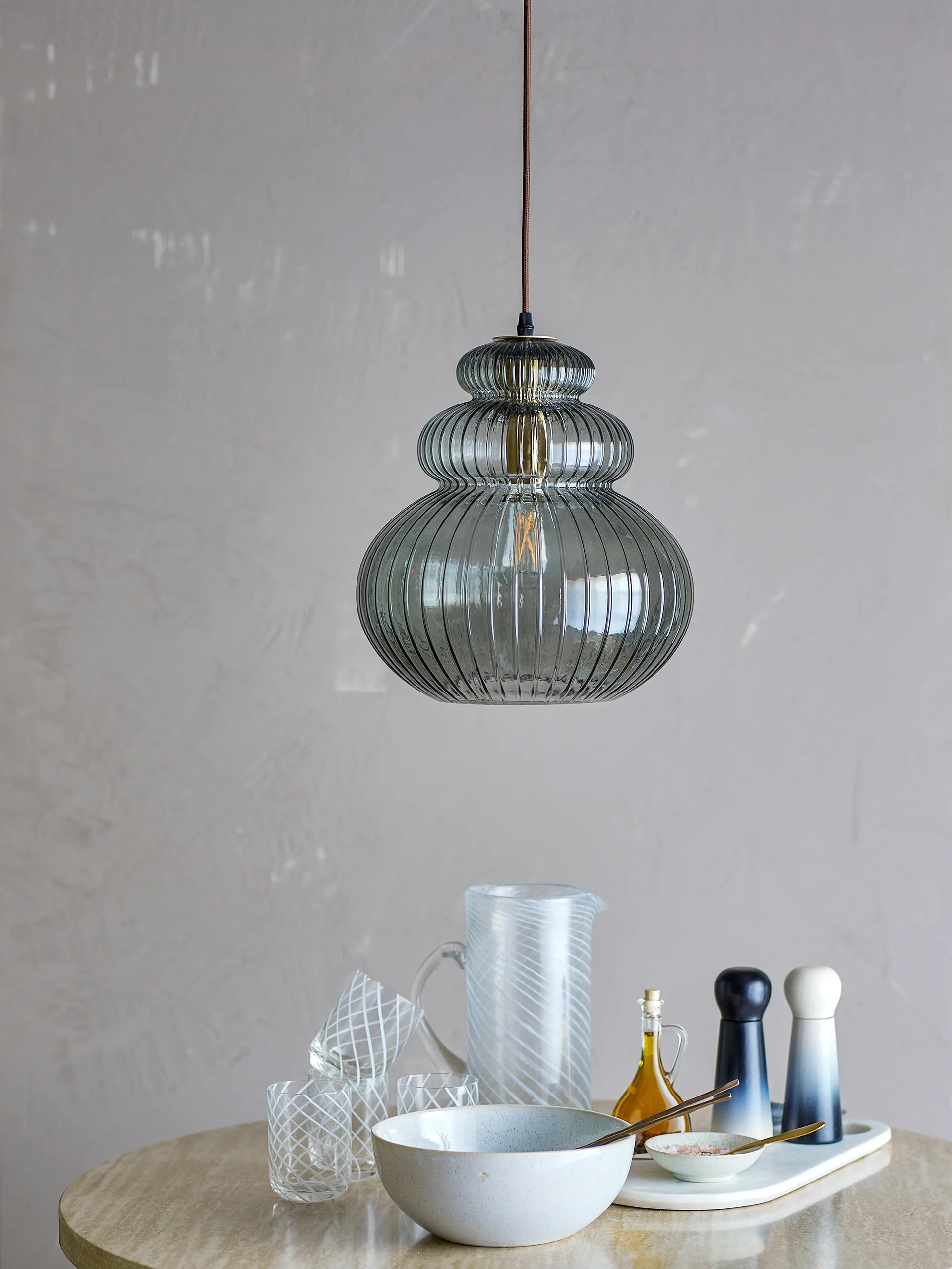 Sybia pendel Ø31,5 cm, Grå Bloomingville