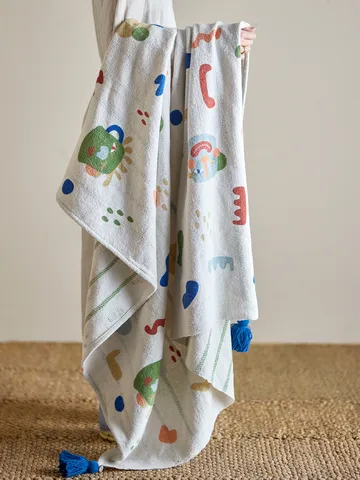 Sylvie bomullspledd 160x130 cm - Natur - Bloomingville