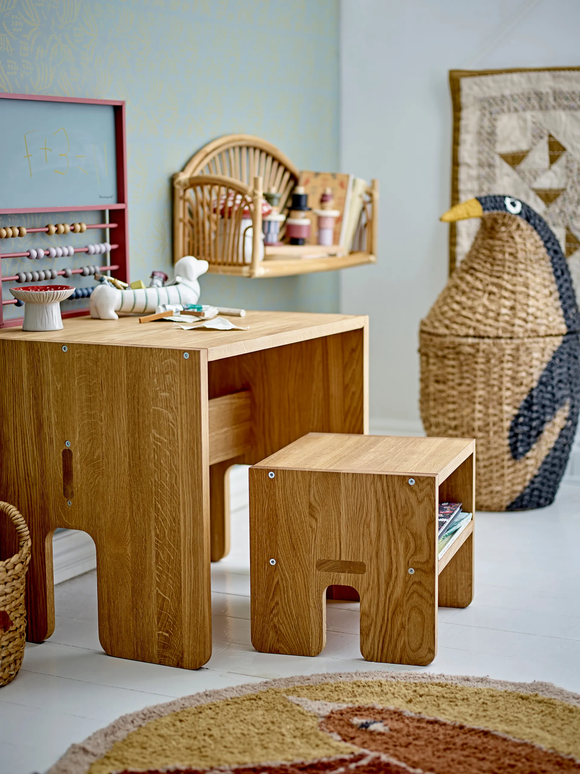 Tazia oppbevaringskurv med lokk Ø37x69 cm, Svart Bloomingville