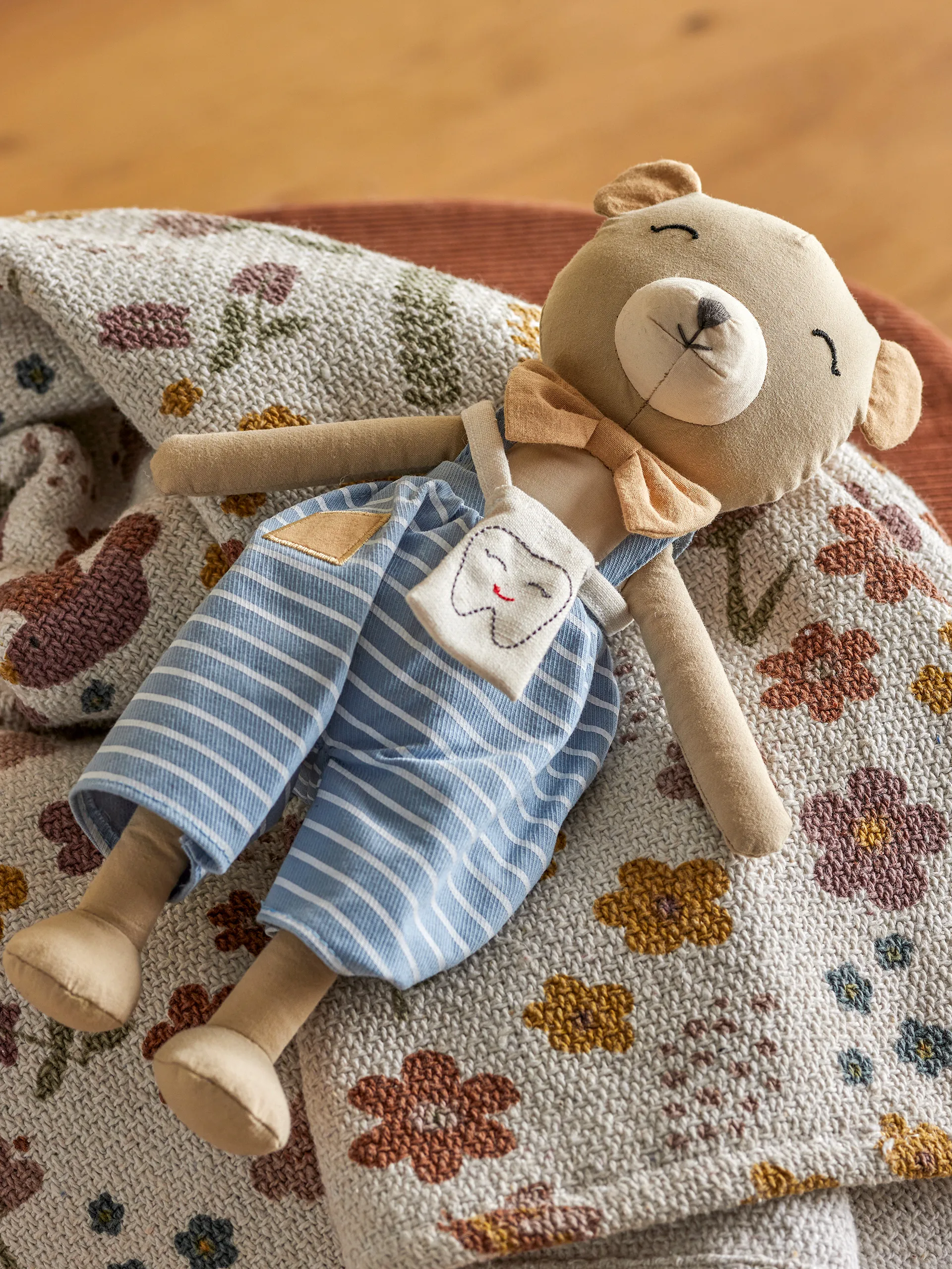 Teddie Tooth Fairy kosedyr 30 cm, Blue Bloomingville