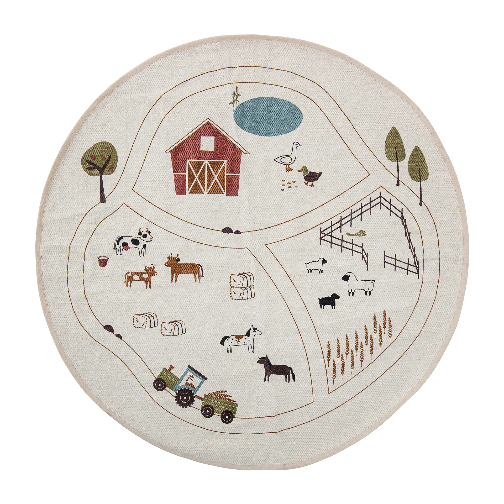 Thune teppe Ø 130 cm, Natur Bloomingville