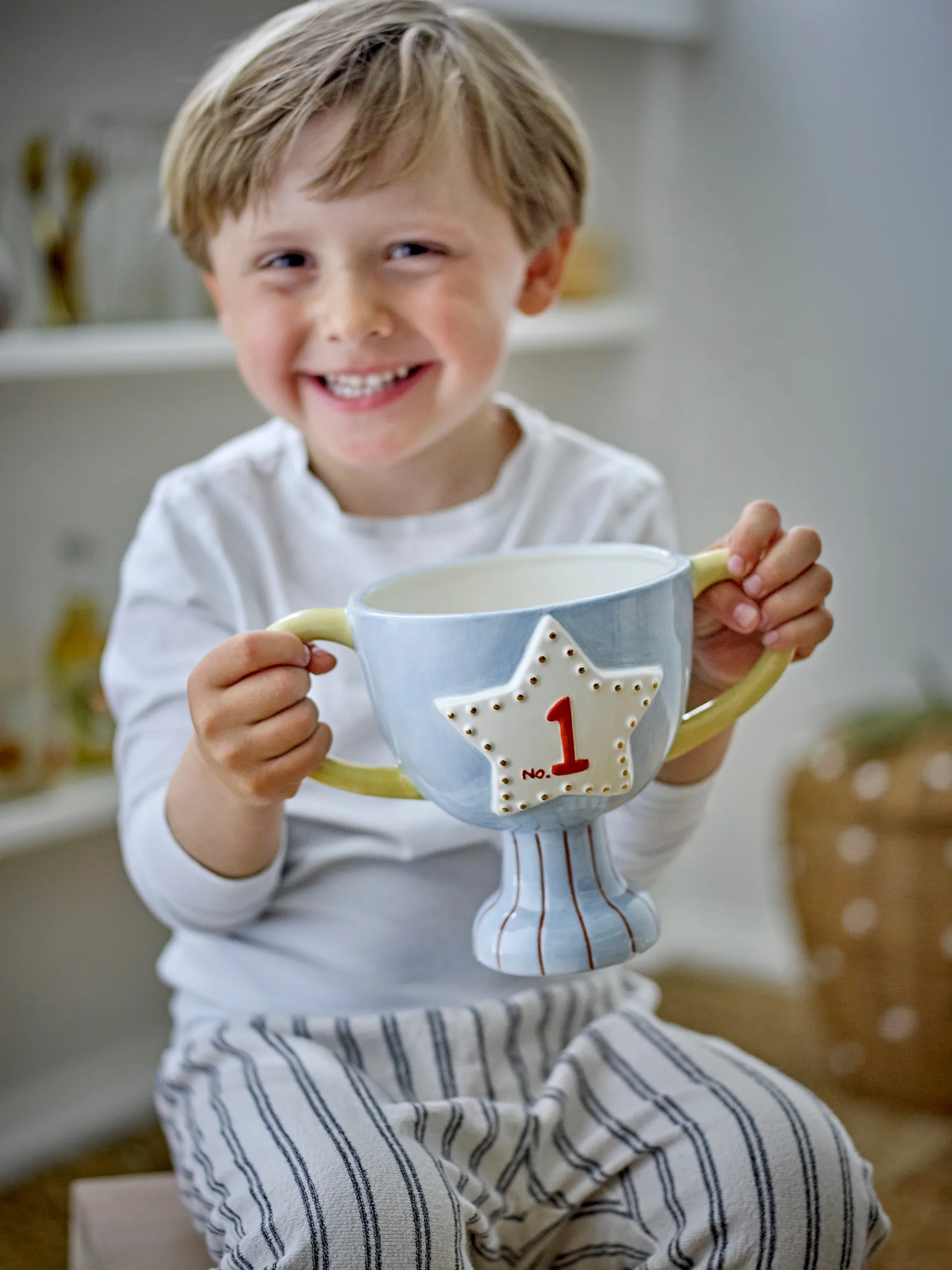 Trophy krukke 23x16 cm, Blå Bloomingville