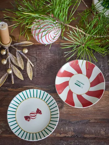 Yule asjett - Rød-grønn, 2 deler, Ø12,5 cm - Bloomingville