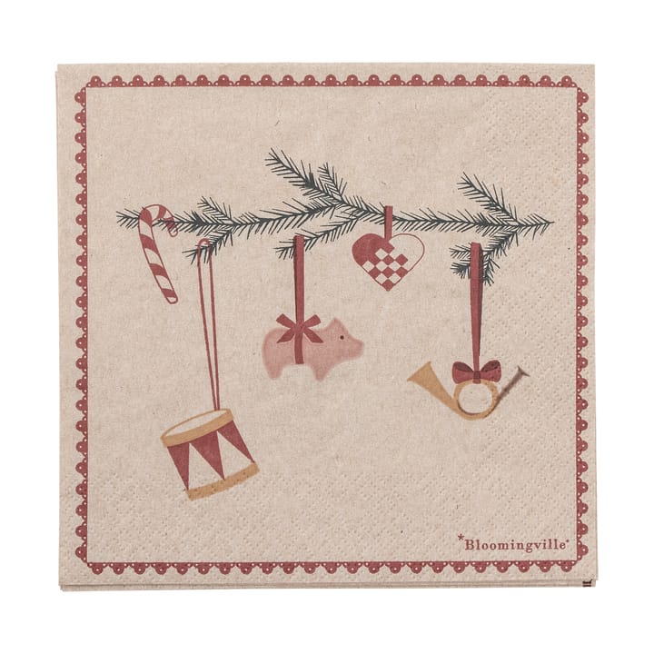 Yule papirservietter 33x33 cm 20-pk - Multi - Bloomingville