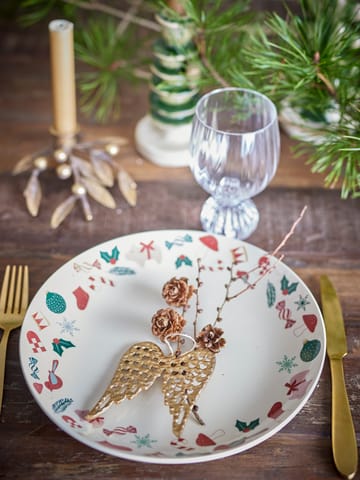 Yule serveringsfat Ø28 cm - Natur-rød - Bloomingville