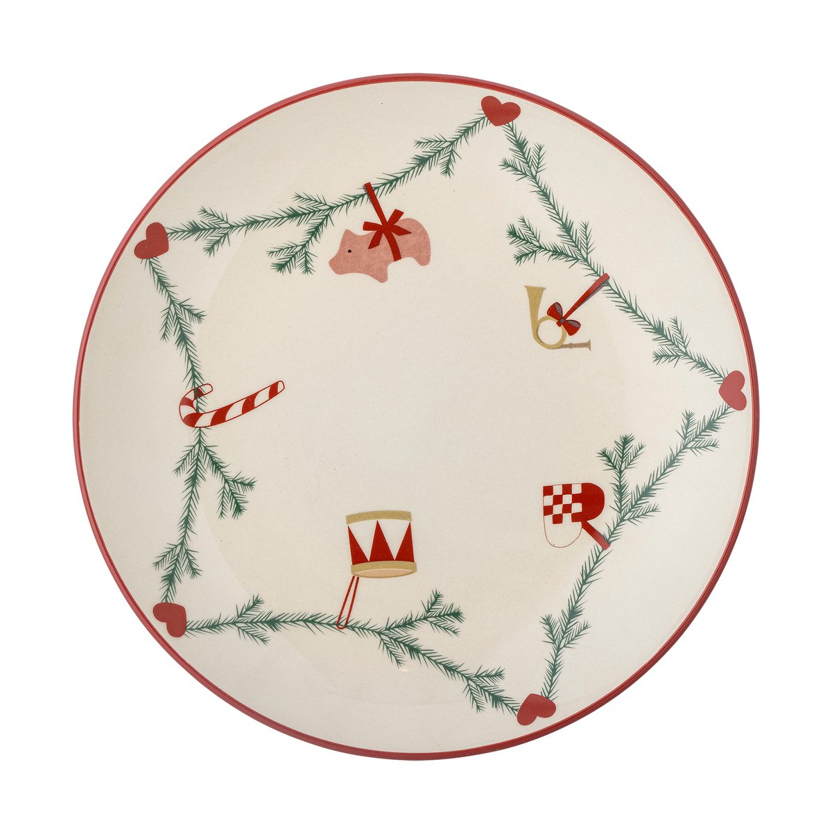 Bloomingville Yule tallerken Ø25,5 cm Hvit