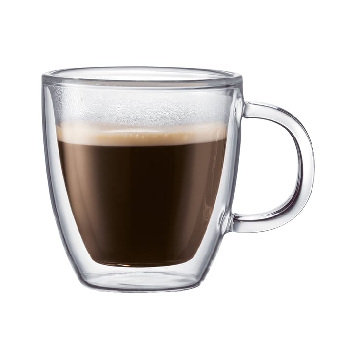 Bistro glass med dobbel vegg og hank 2-pakn., 0,3 l Bodum