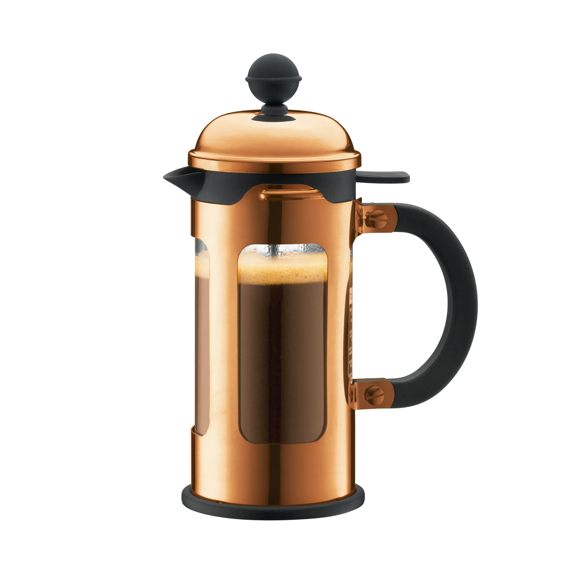 Chambord moderne presskanne kobber, 3 kopper Bodum