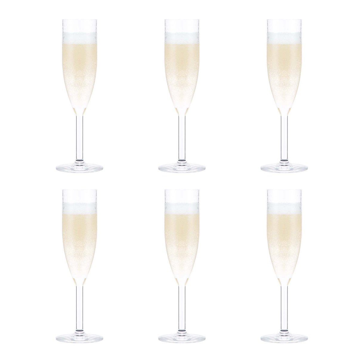 Bodum Oktett champagneglass 6-stk. 12 cl | Skandinavisk Design | Champagneglass | Gjennomsiktig