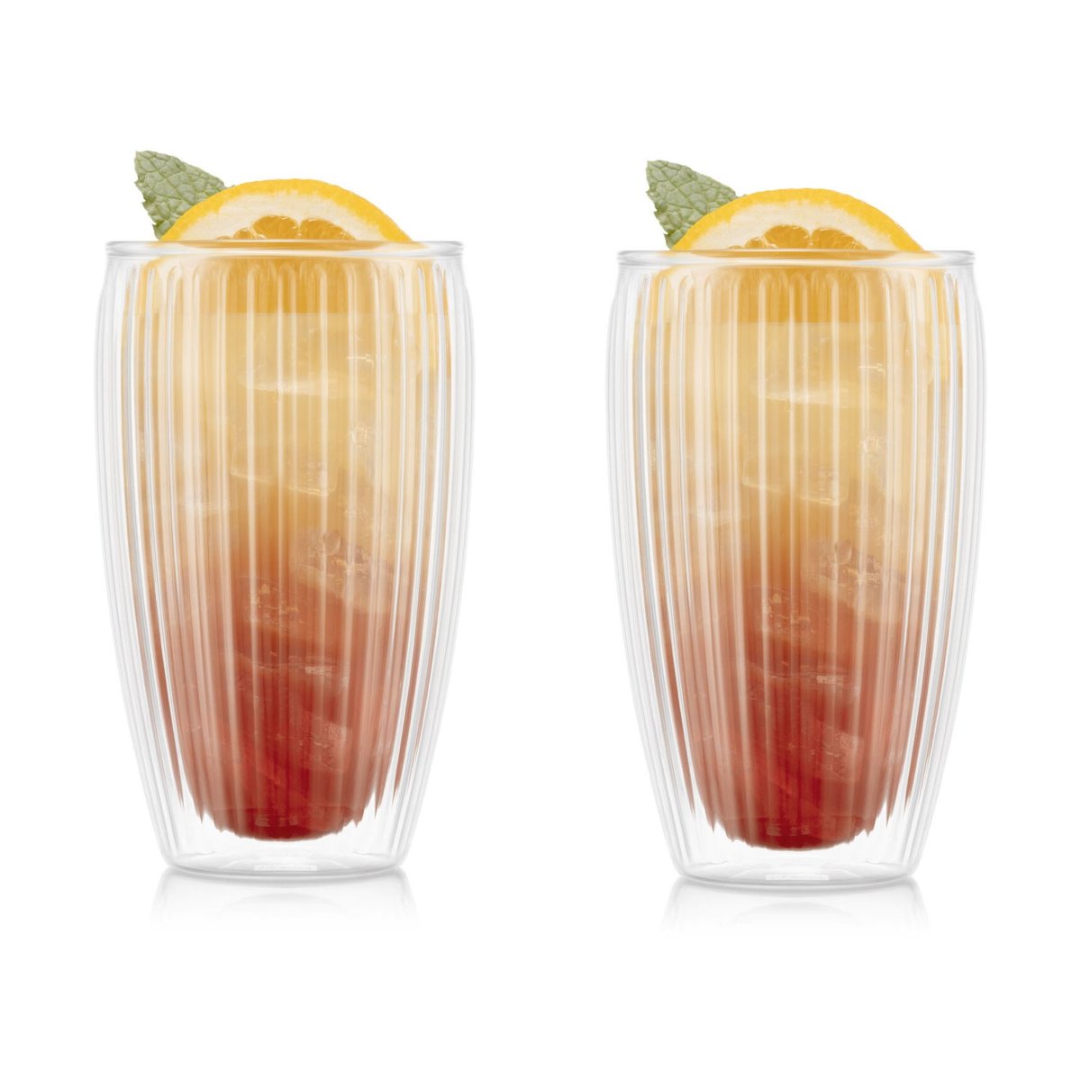 Bodum - Pavina glass 45 cl 2 stk klar med riller