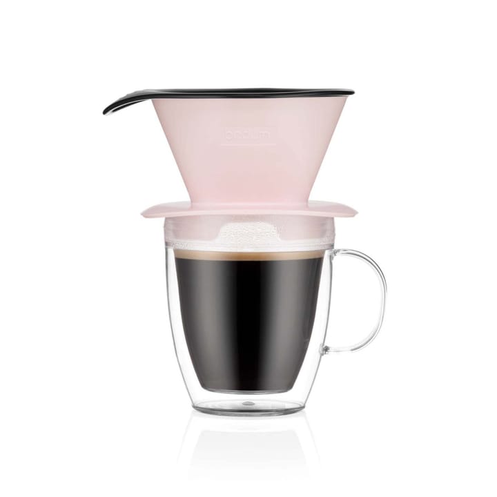 Pour Over dropp kaffebryggare med kopp 35 cl - Strawberry (rosa) - Bodum