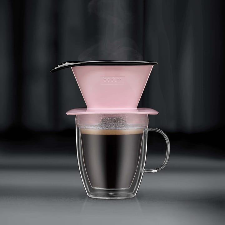 Pour Over dropp kaffebryggare med kopp 35 cl - Strawberry (rosa) - Bodum