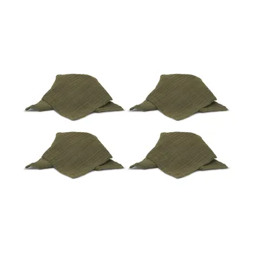 Astrid serviett 40 x 40 cm 4-pakning - Grønn - Boel & Jan