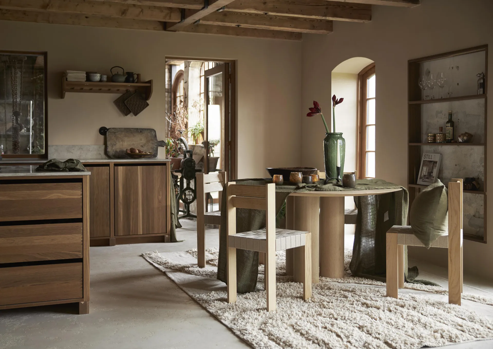 Astrid serviett 40 x 40 cm 4-pakning, Grønn Boel & Jan