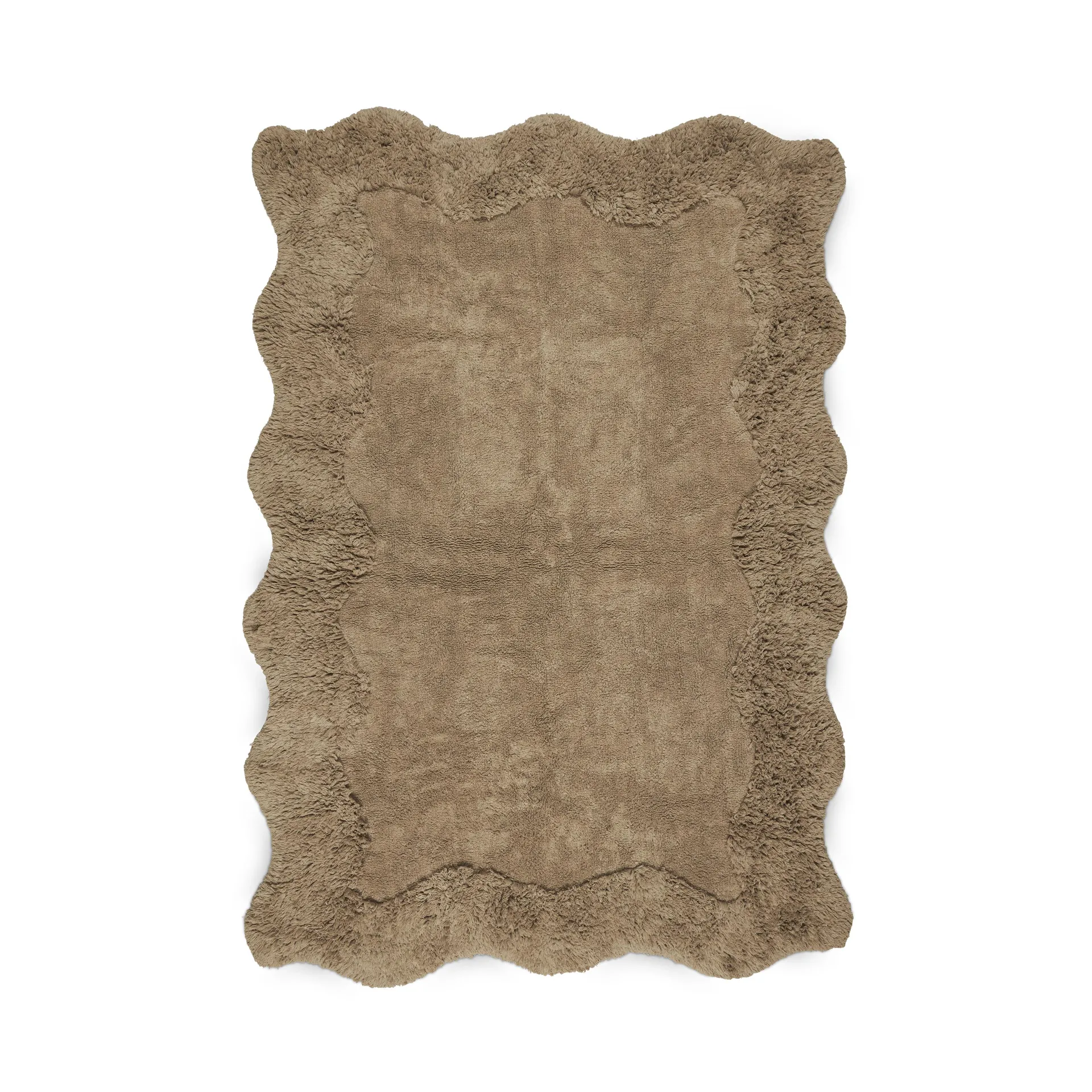 Curly bomullsteppe, 160x230 cm, Beige Boel & Jan