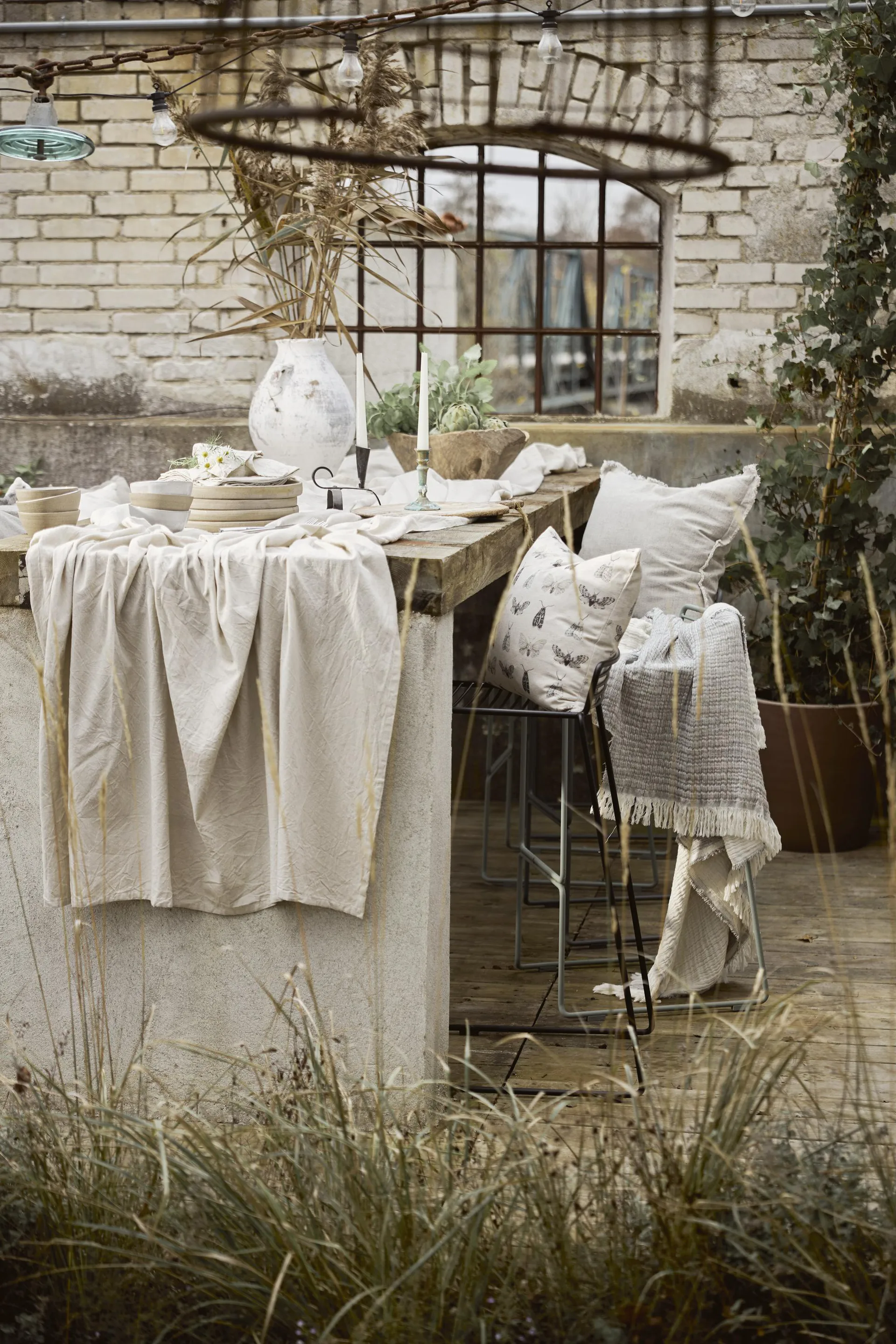 Katsiki putetrekk 50 x 50 cm, Lysegrå Boel & Jan