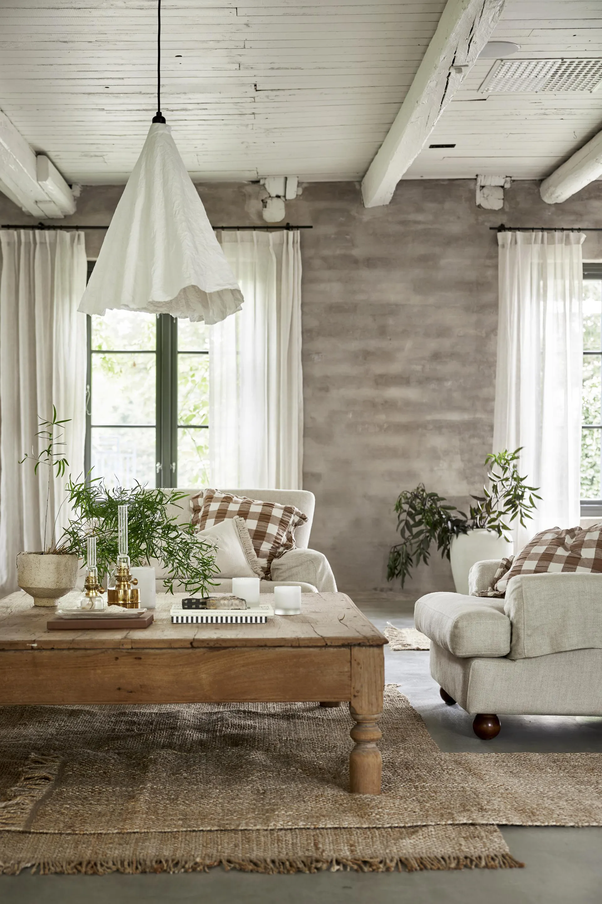 Kullavik putetrekk 45x45 cm, Brun-hvit Boel & Jan